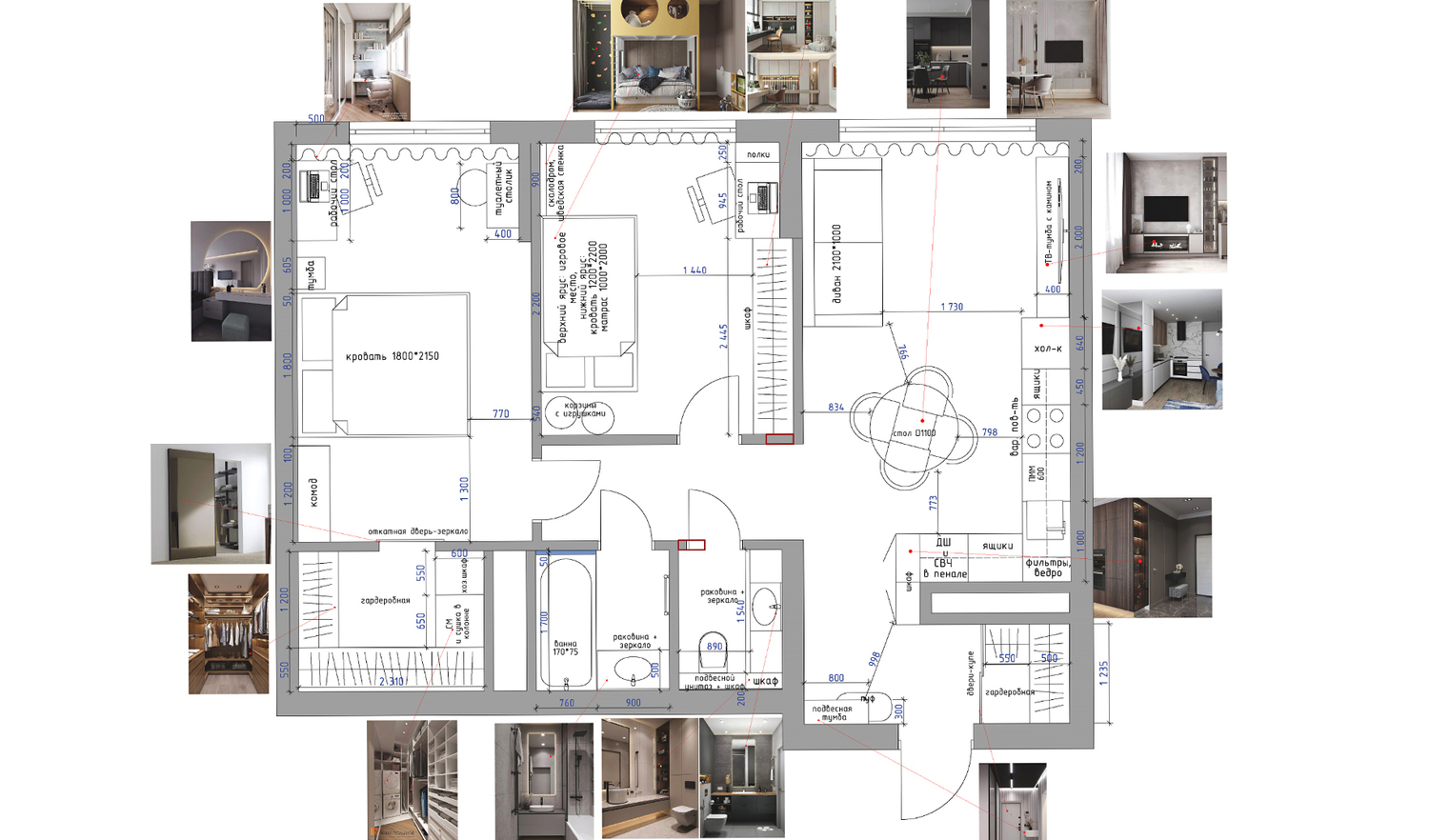 <span style="font-weight: bold;">Консультация дизайнера с разбором планировки: </span><span style="font-weight: bold;"> 30000руб/проект до 100м2</span>